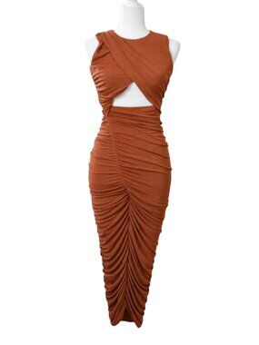 Showpo Selita Dress Terracotta – Size 4 – NWT